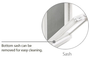 Kinro 30in White Vinyl Vertical Sliding Windows