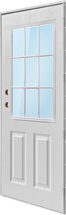 9-Lite Steel 6-Panel Outswing Door for Mobile Homes – Star Supply USA